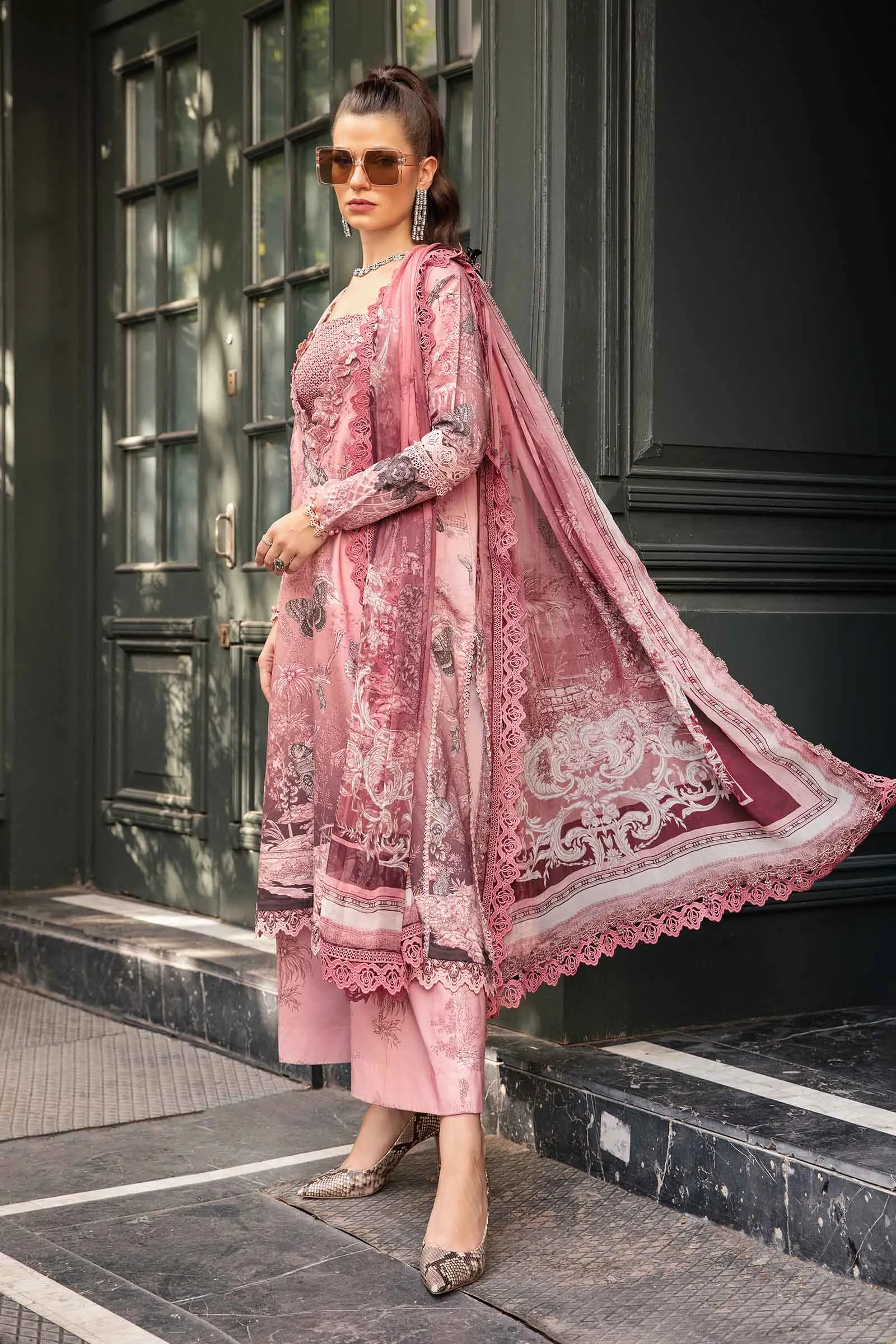 3 Piece Unstitched Printed Cambric Suit | MPT-2308-A