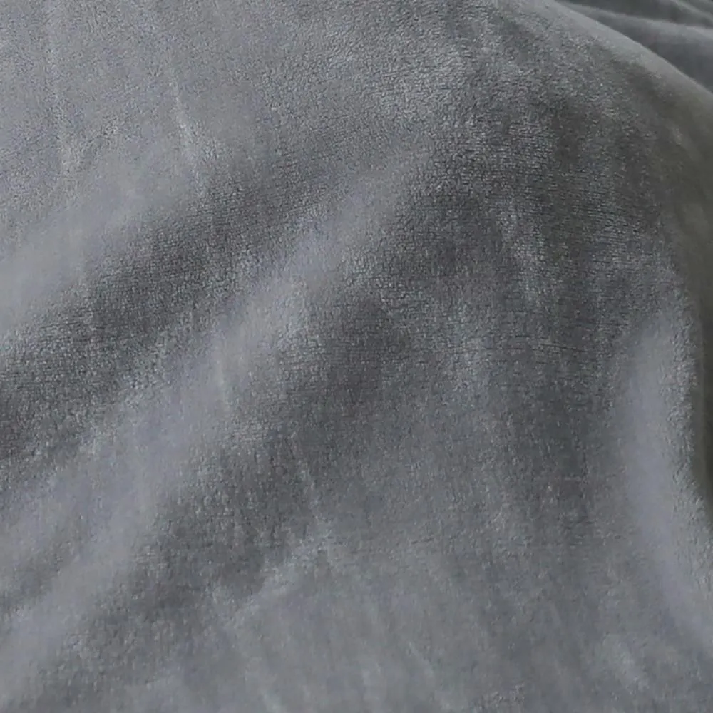 Abripedic Gray Weighted Blanket Breathable Cotton with Removable Velvet Cover Included