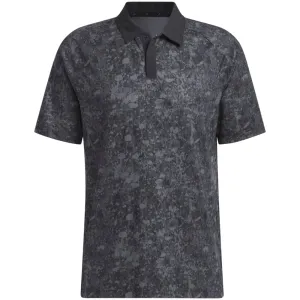 adidas Mesh Print Polo Shirt - Black/Grey Five