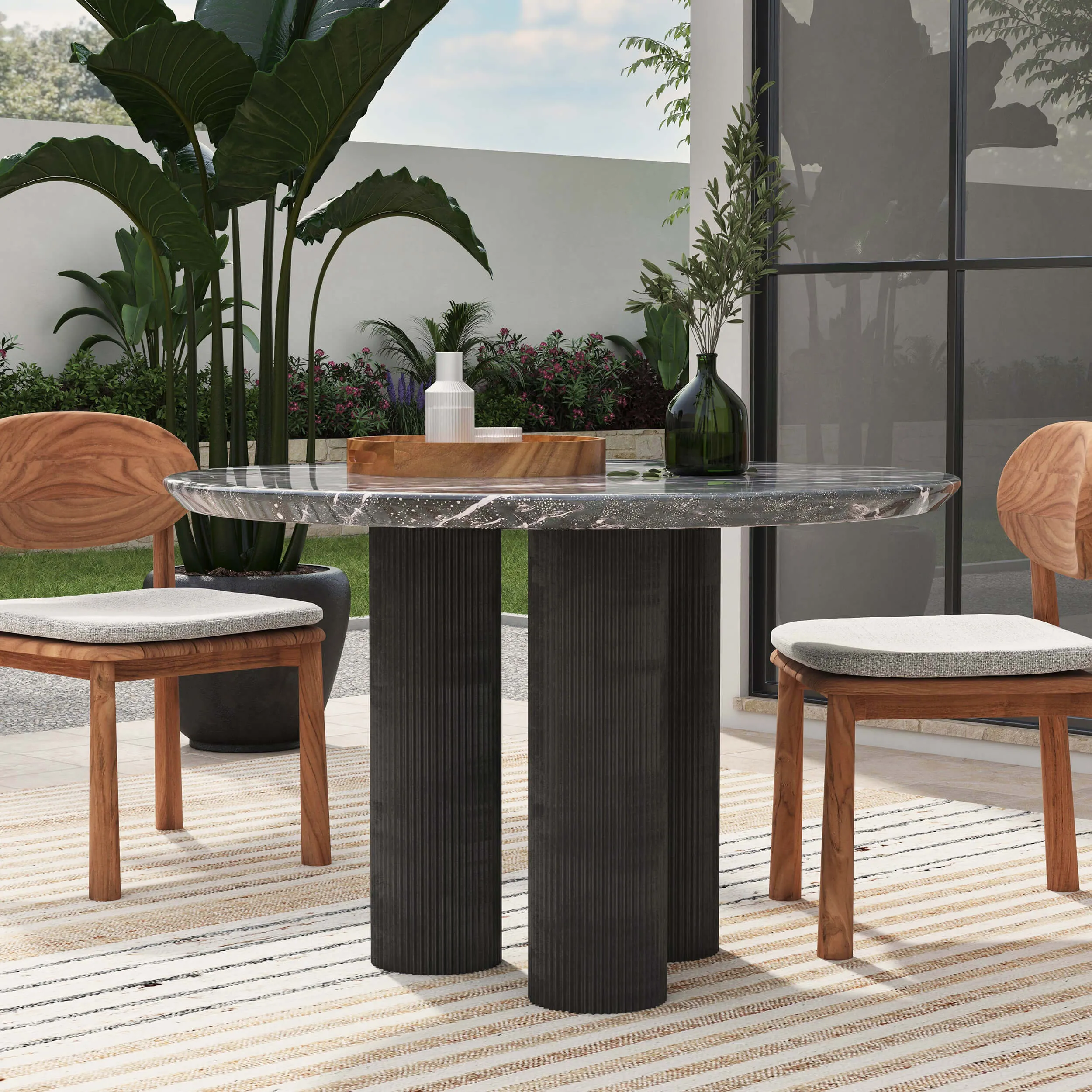 Adrian Outdoor Round Dining Table