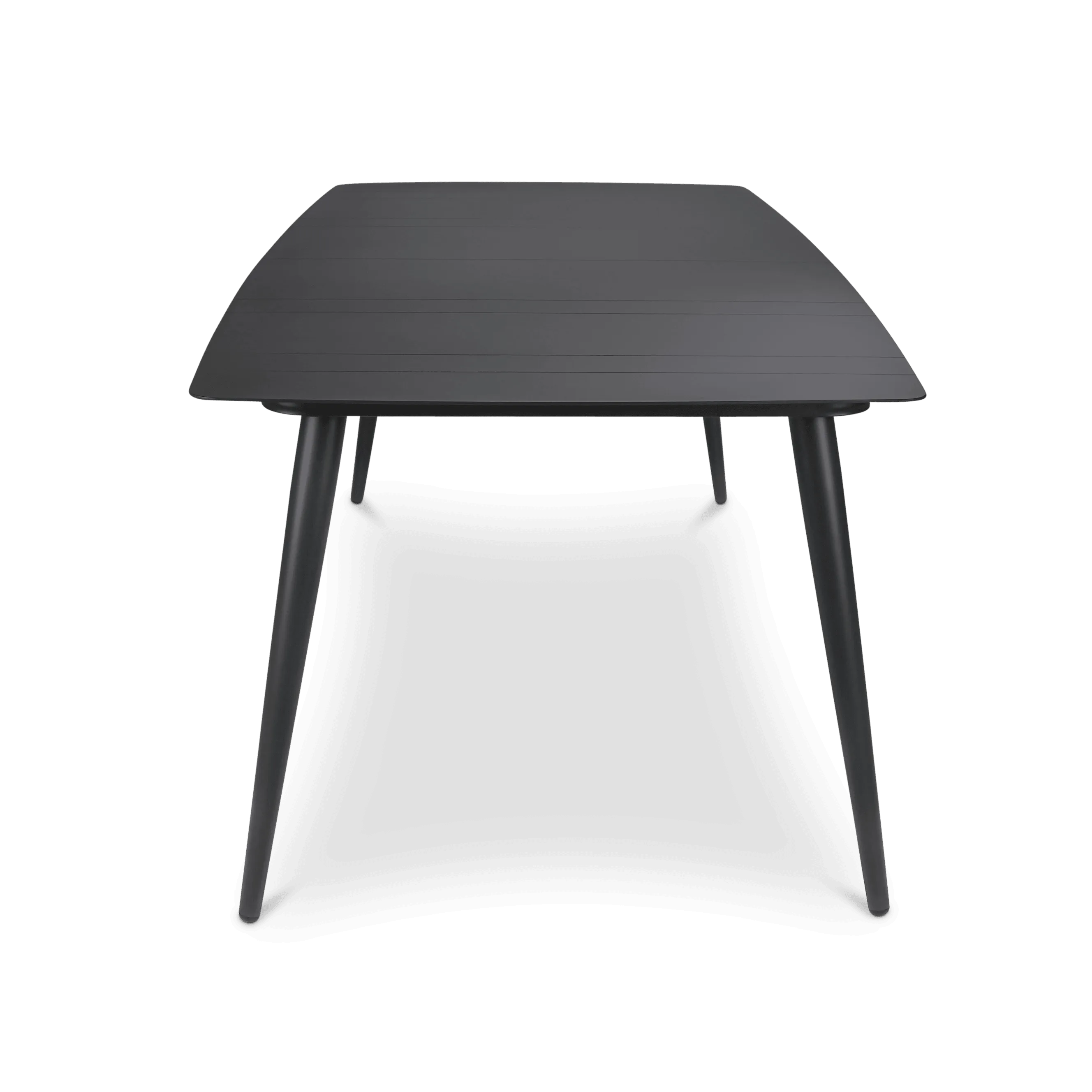 Amalfi Outdoor Rectangle Dining Table (200x100cm) in Gunmetal Aluminium