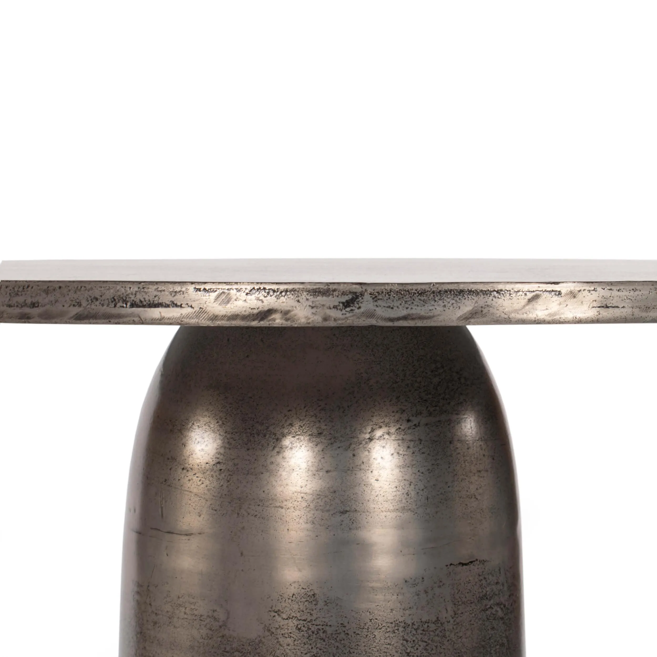 Basil Outdoor Dining Table, Antique Nickel