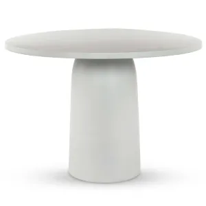 Basil Outdoor Dining Table, Matte White