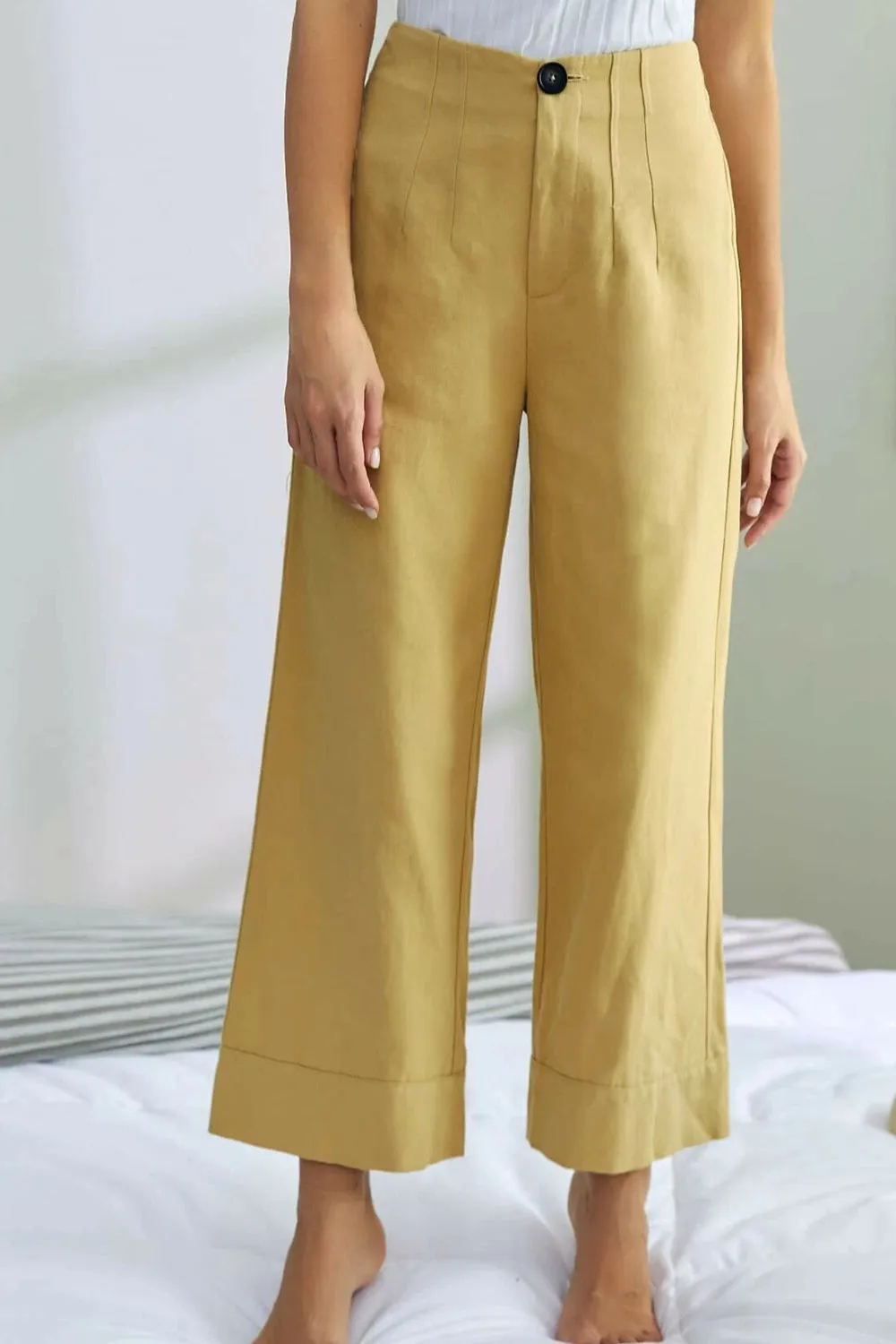 Beige Wide Leg Pant