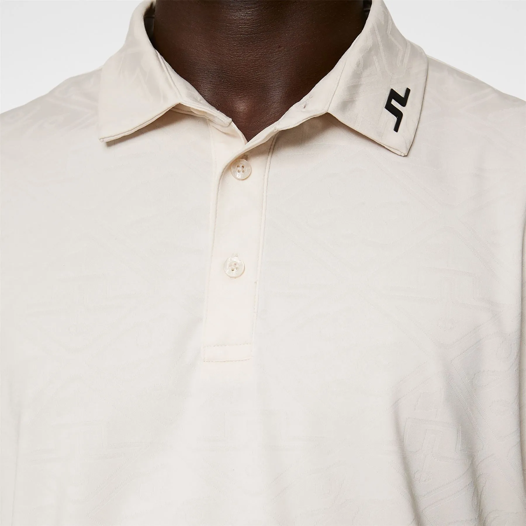 Bison Regular Fit Pro Jacquard Polo Moonbeam - AW24