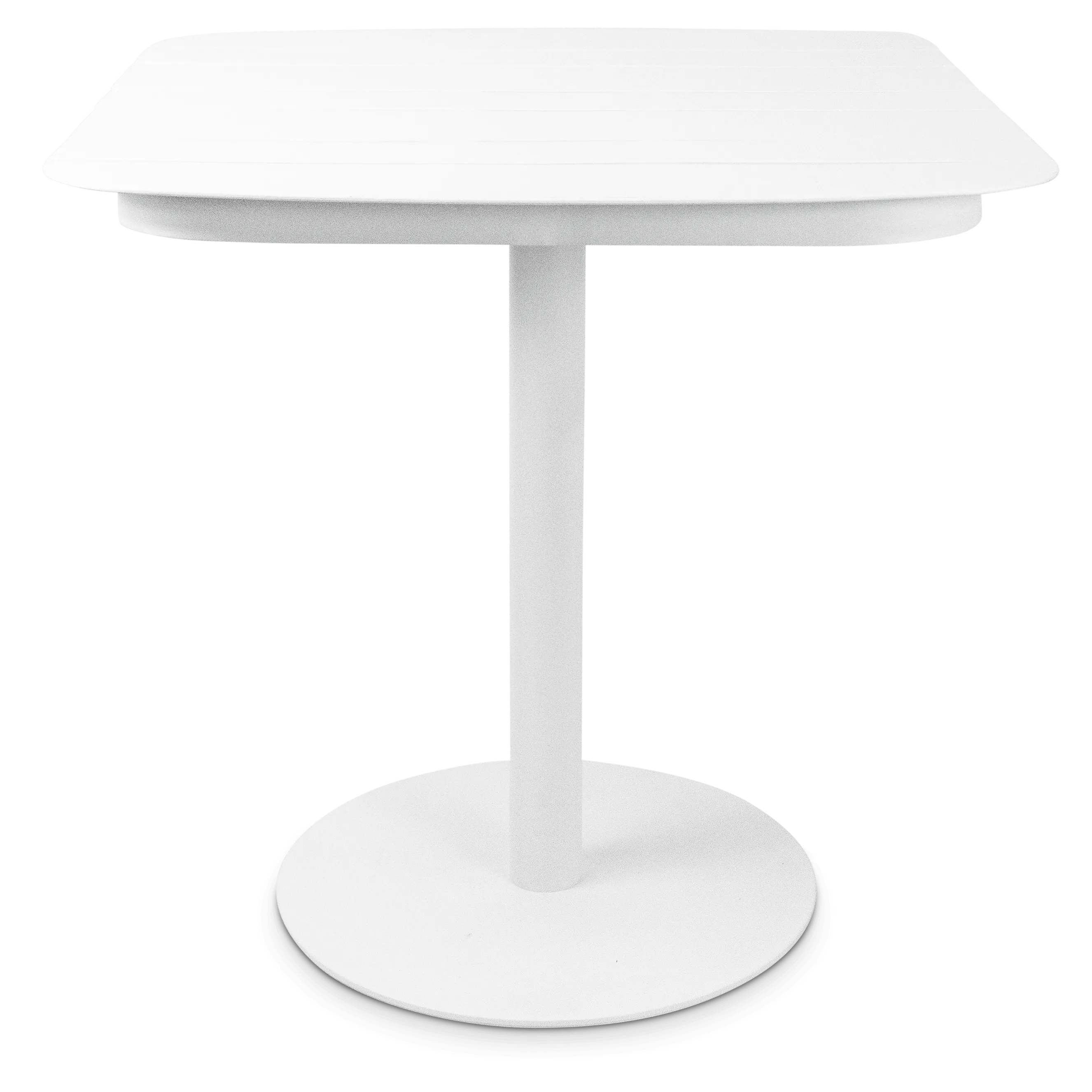 Cafe Collection Square Dining Table in Aluminium and Steel Base in Arctic White