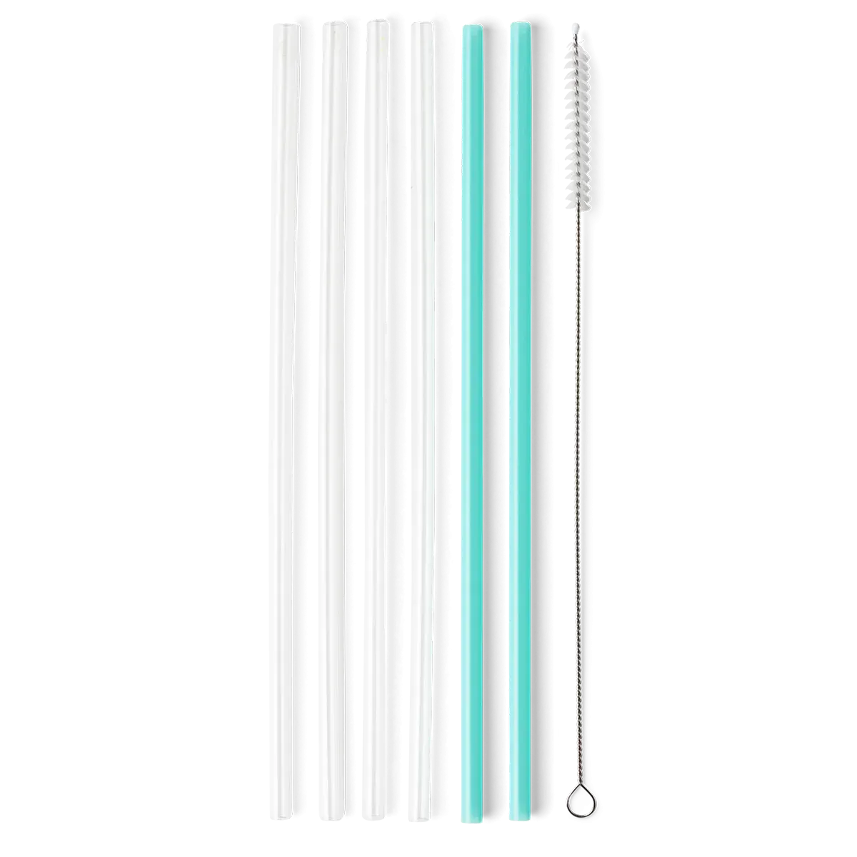 clear   aqua | tall reusable straws