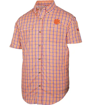 Clemson Gingham Plaid Wingshooter's Shirt S/S