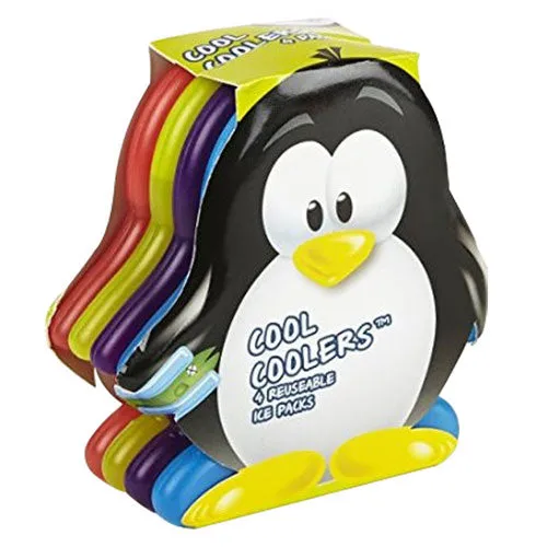 Cool Coolers Peunguin Ice Pack 1 Set (4-Pieces Set) By Fit & Fresh