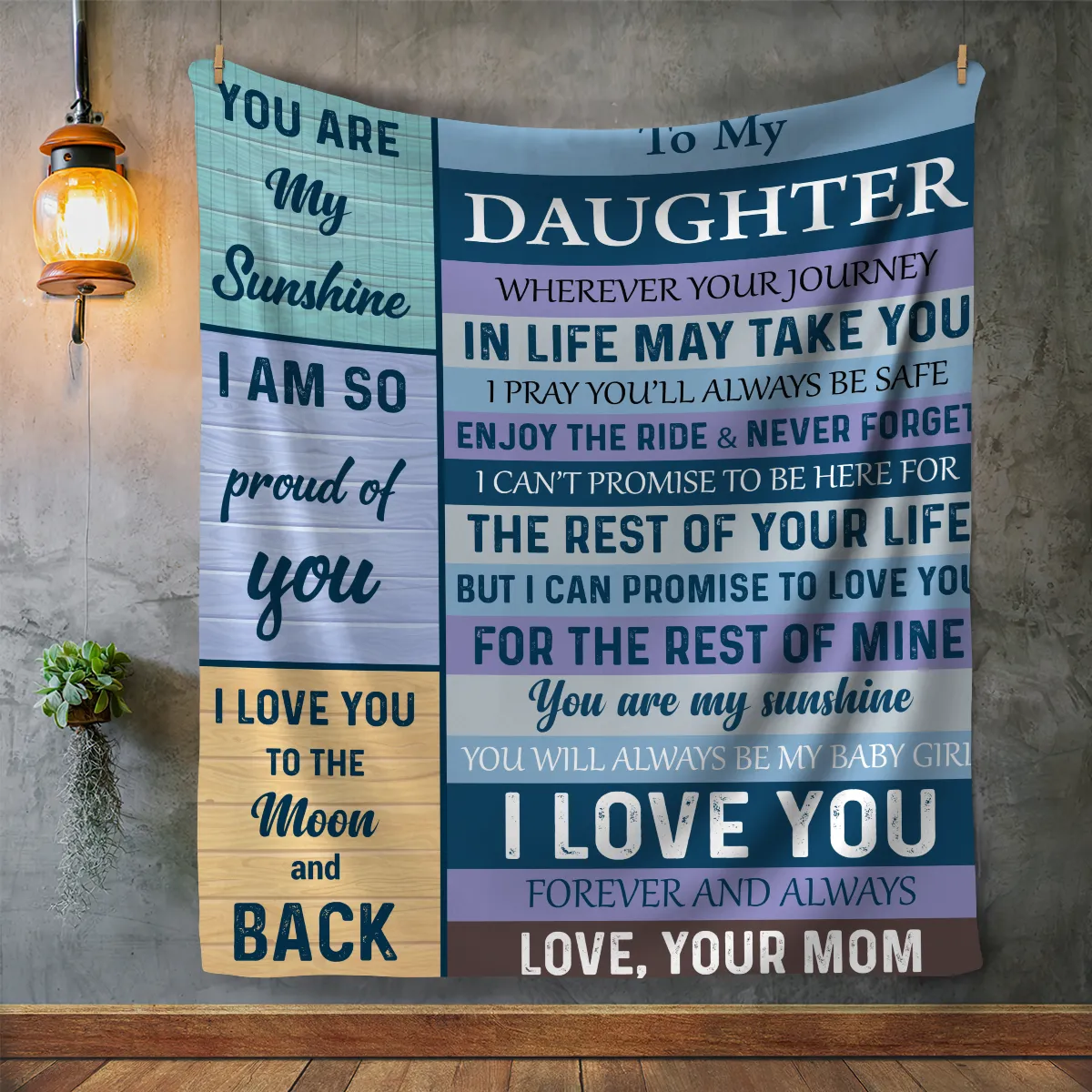 Daugher, You are my Sunshine Blanket