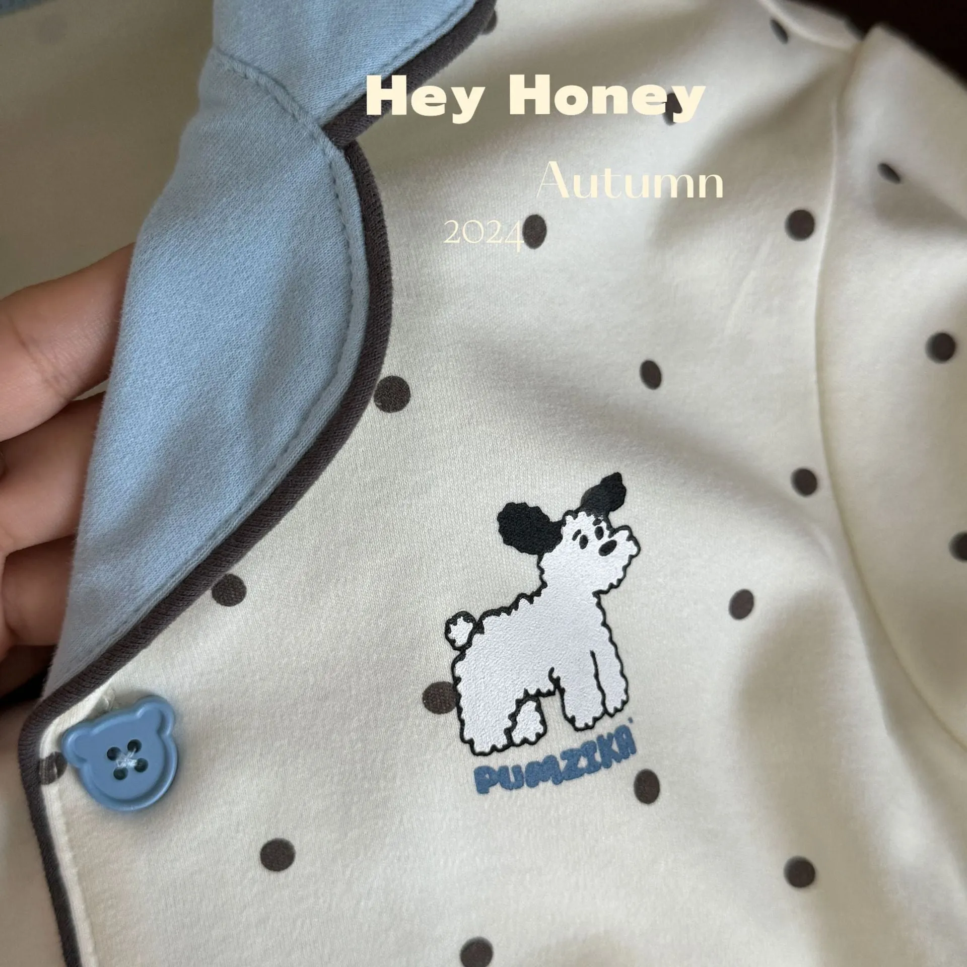 DXJ Family Matching Cotton Lapel Pyjamas Set