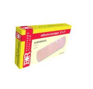 Ever Ready First Aid Adhesive Bandages, Sheer Plastic, 3/4" x 3", in Kit Unit Box, 16'S