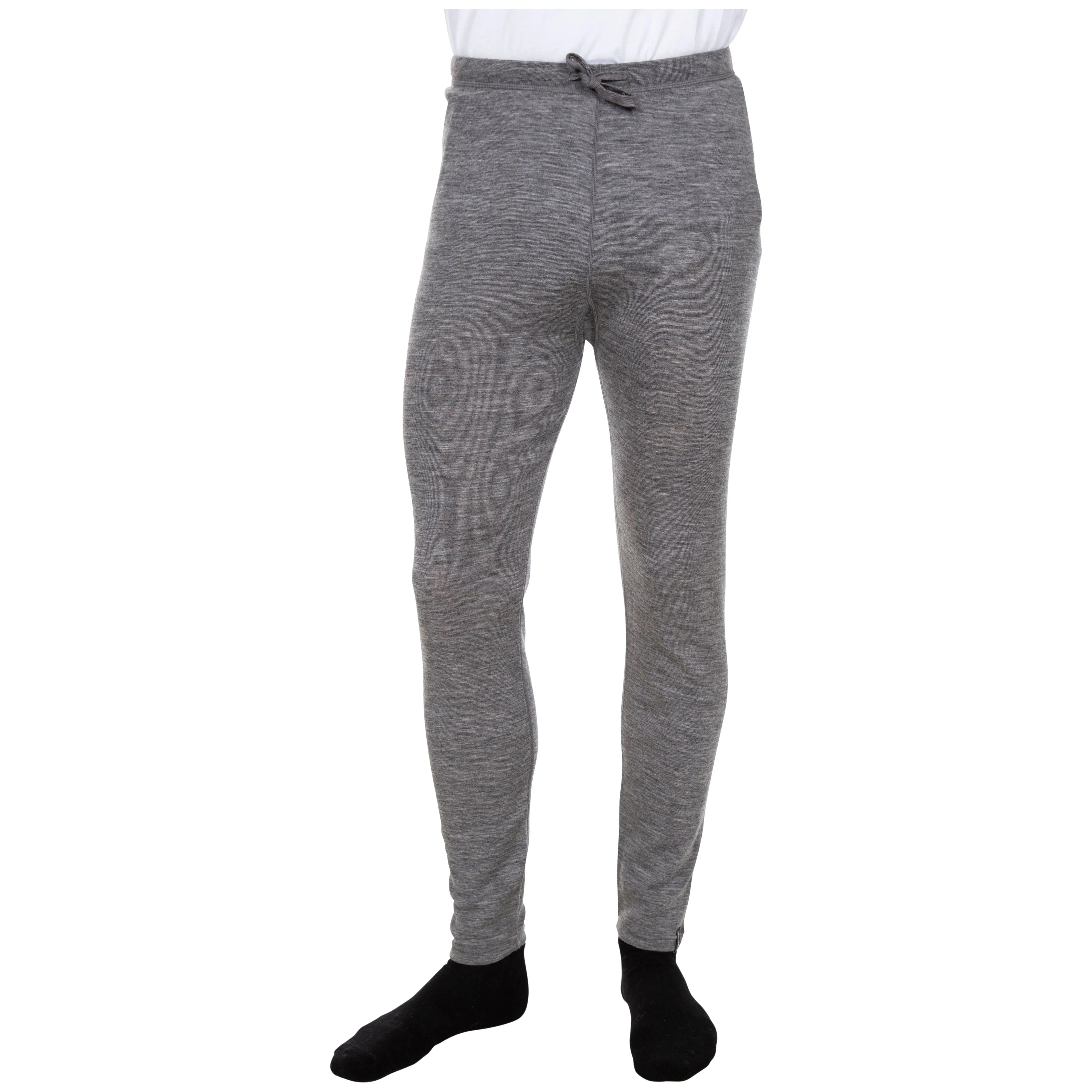 Fitchner Men's DLX 100% Merino Wool Base Layer Trousers in Grey Marl