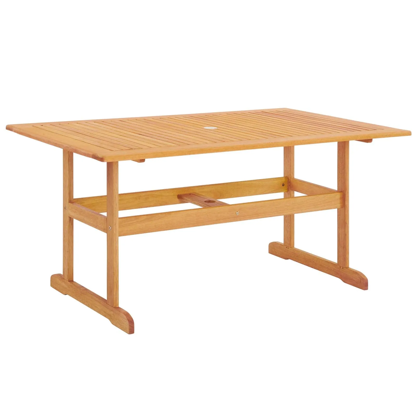 Hatteras Outdoor Patio Eucalyptus Wood Dining Table