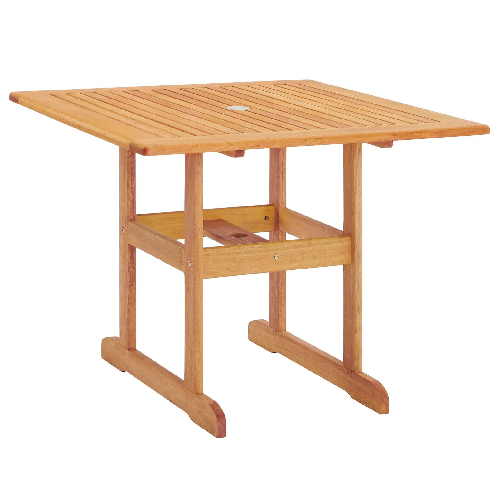 Hatteras Outdoor Patio Eucalyptus Wood Dining Table