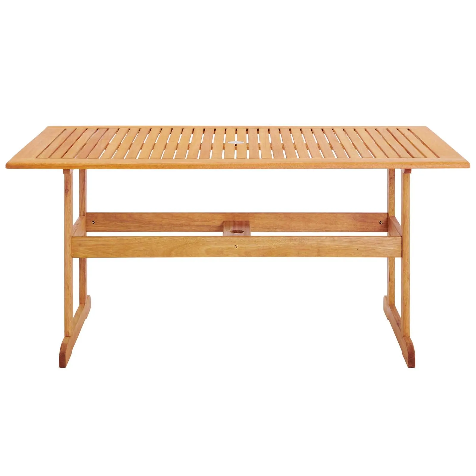 Hatteras Outdoor Patio Eucalyptus Wood Dining Table