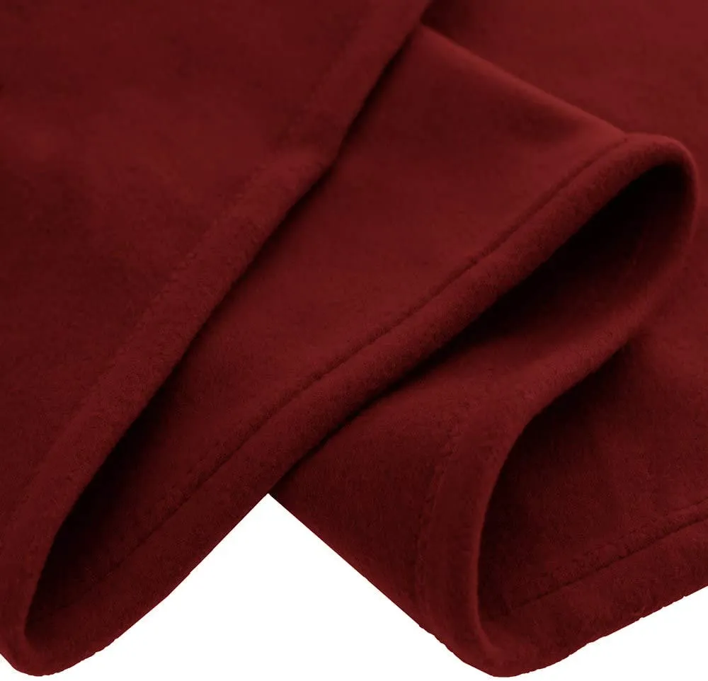 IVAZA New Glacial Microfiber All Season Polar Soft Warm Fleece Blanket for Home (Single Bed 60x90 Inches Set of 1 Maroon)