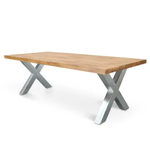 Kent 2.5m Outdoor Dining Table - Galvanized