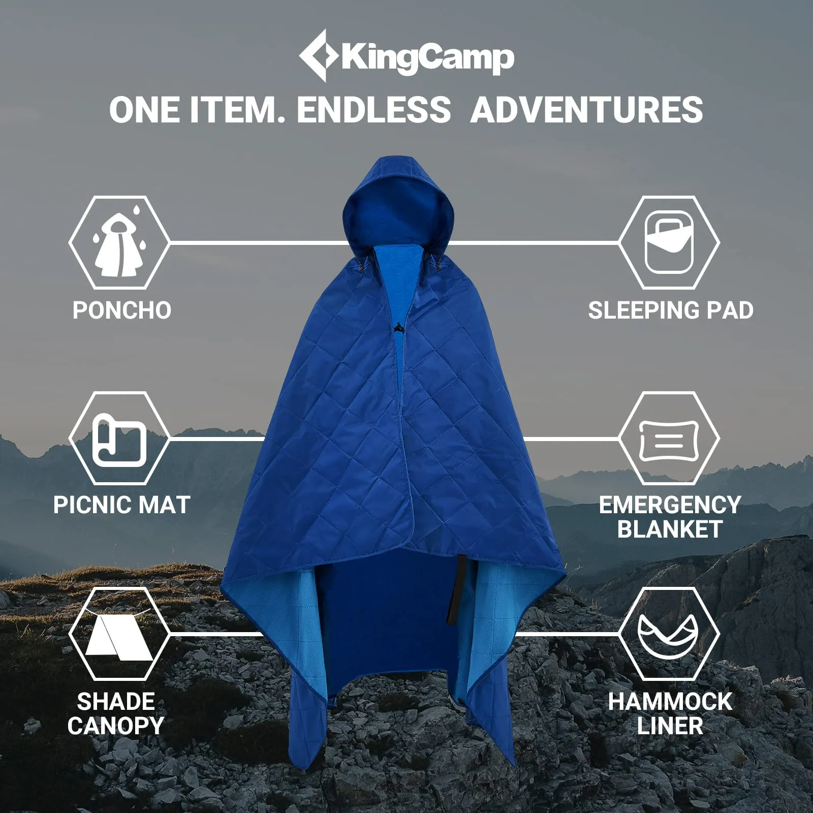 KingCamp Camping & Stadium Hooded Blankets