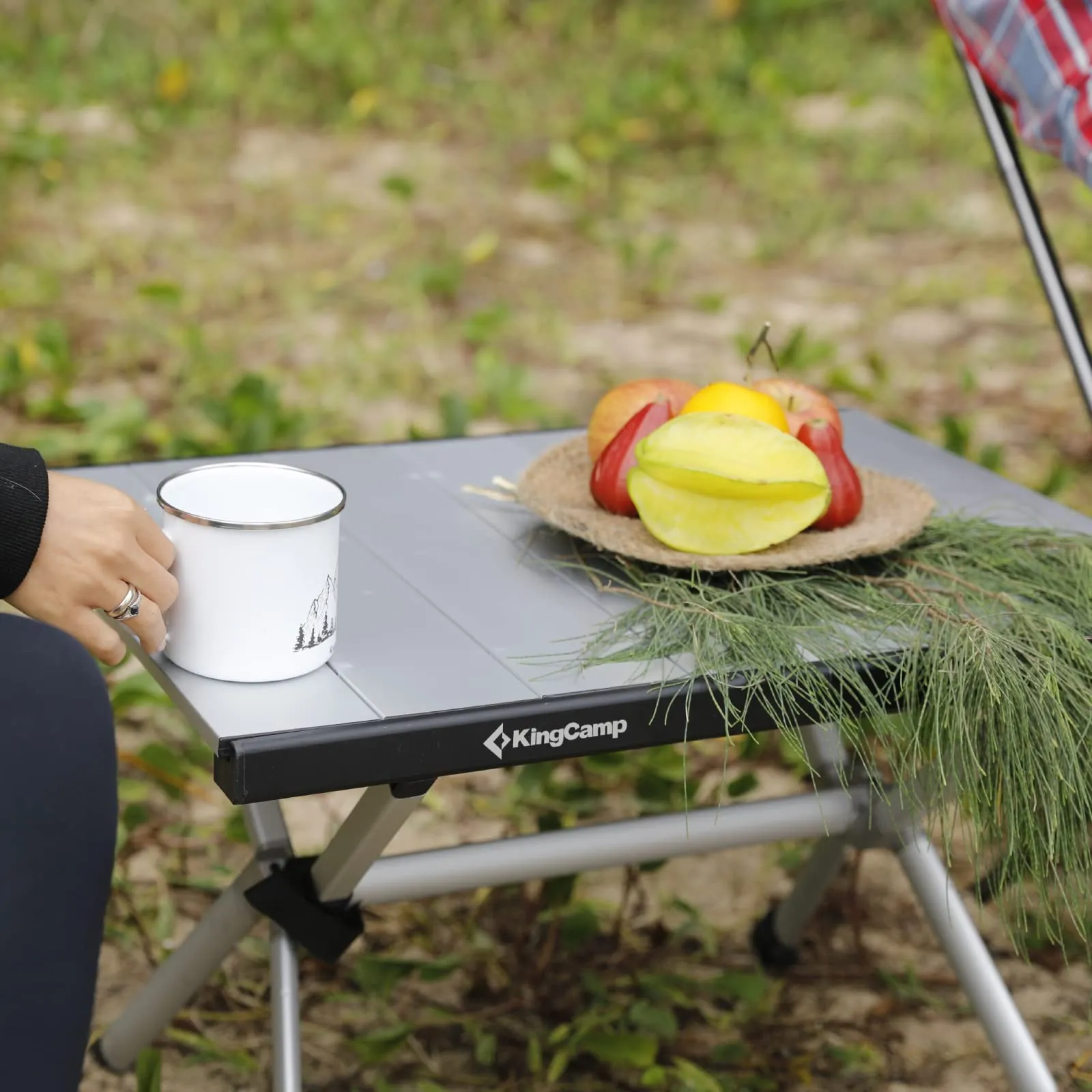 KingCamp Small Camping Aluminum Roll-Up Table