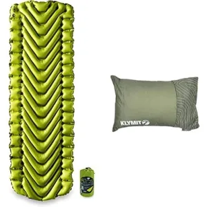 Klymit Static V2 Inflatable Sleeping Pad, Lime Green   Memory Foam Drift Pillow