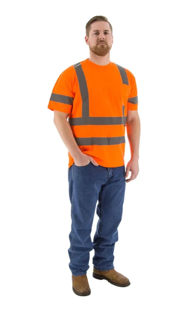 Majestic 75-5306 Hi-Vis Orange Short Sleeve Shirt ANSI 3, R