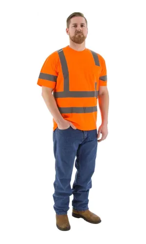 Majestic 75-5306 Hi-Vis Orange Short Sleeve Shirt ANSI 3, R