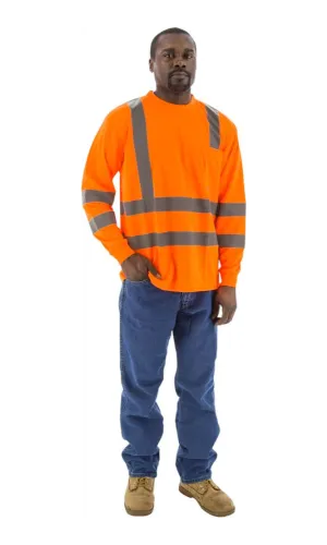 Majestic 75-5356 Hi-Vis Orange Long Sleeve ANSI 3 R