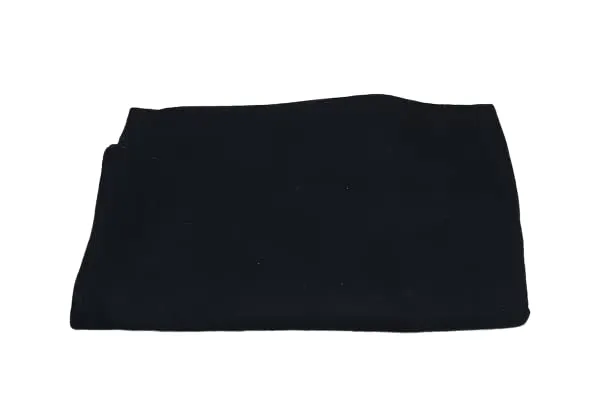 Black Solid-Design Single Bed Acrylic Wool Blanket, Full-Length (225 cm x 150 cm)