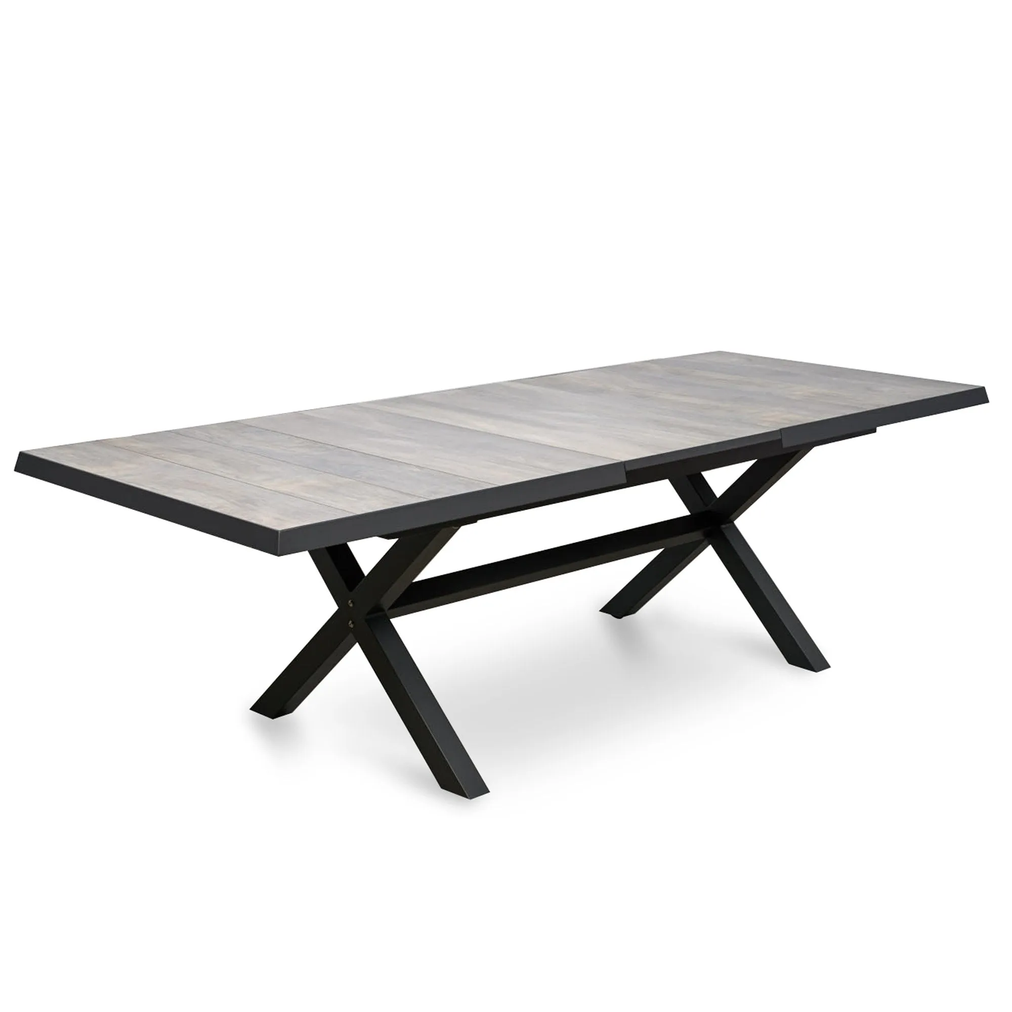 Memphis Extendable Ceramic Top Outdoor Dining Table - Grey