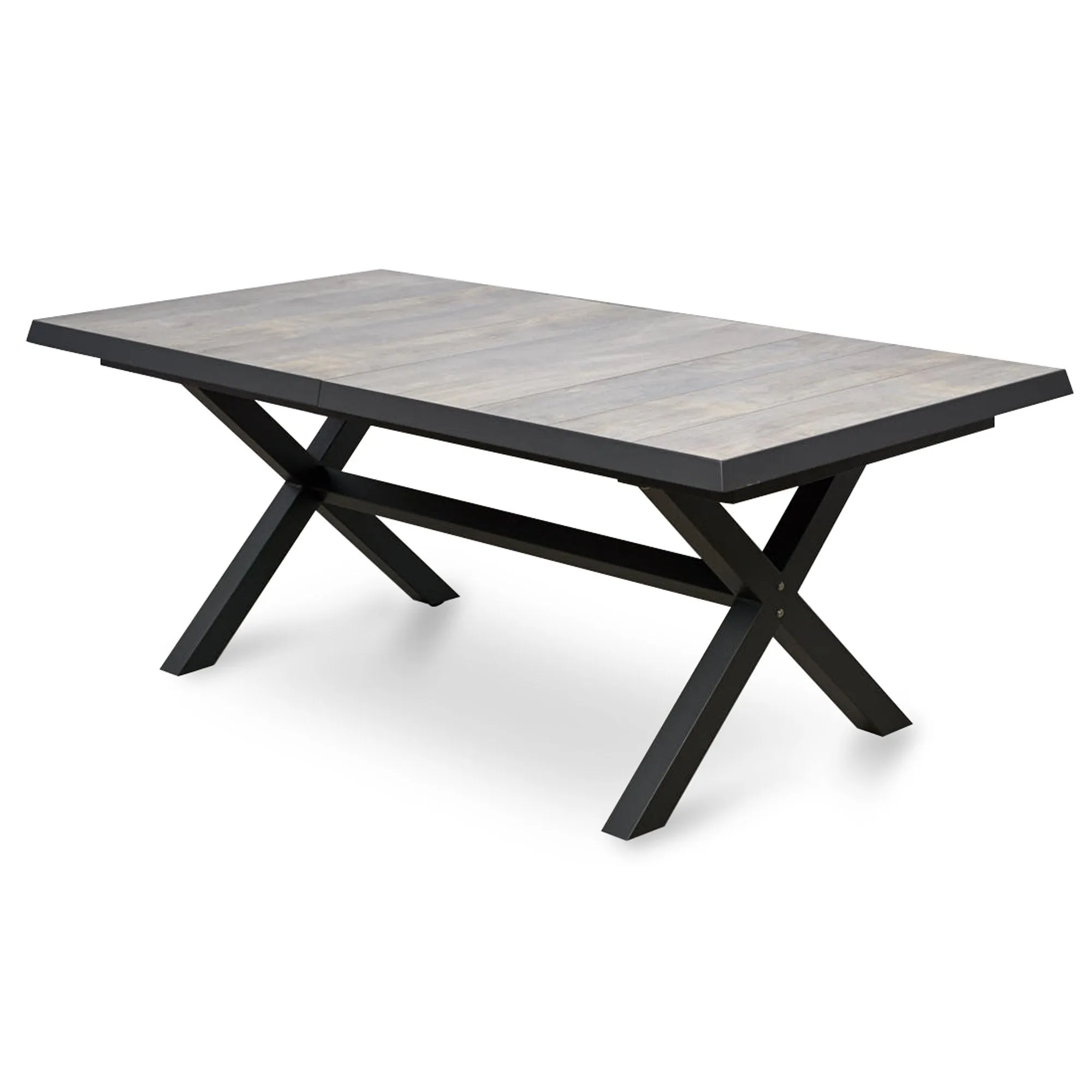 Memphis Extendable Ceramic Top Outdoor Dining Table - Grey