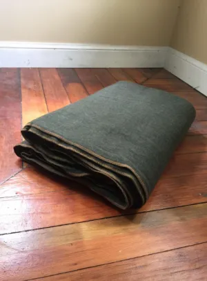 Military Wool Blanket - 4.5 lbs, Warm, Thick, Washable, Large 64" x 88" (Olive Green)