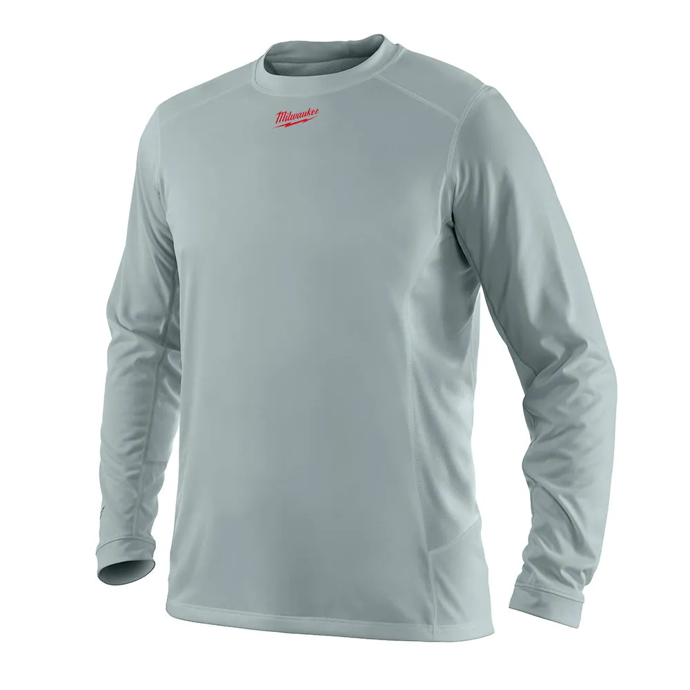 Milwaukee 411G-S WORKSKIN Light Weight Long Sleeve Shirt, Gray, Small