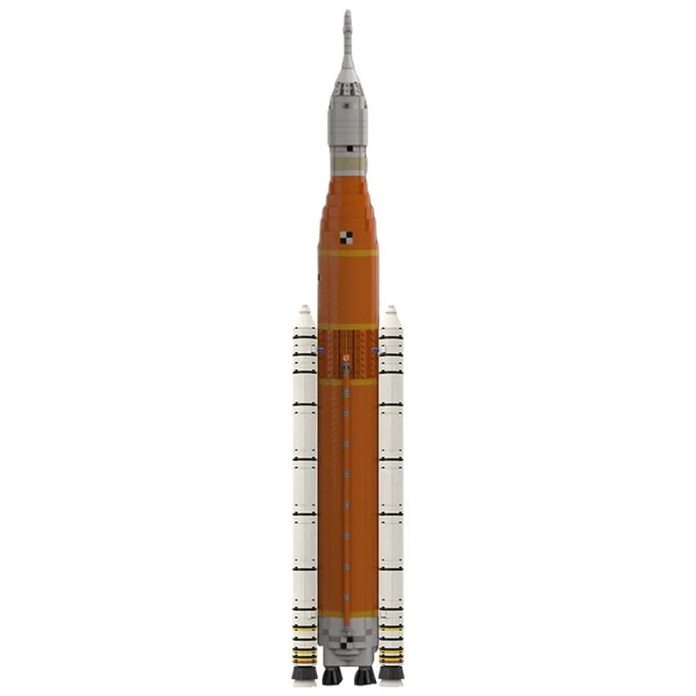 MOC NON  Delta IV Heavy With Parker Solar Probe Saturn V Scale Rocket Building Blocks Set Mars Exploration Vehicle  Toys