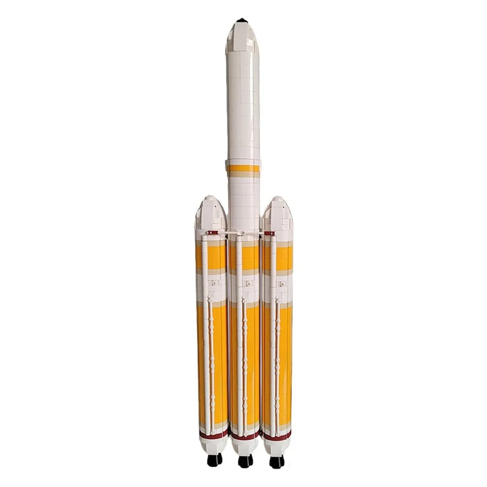 MOC NON  Delta IV Heavy With Parker Solar Probe Saturn V Scale Rocket Building Blocks Set Mars Exploration Vehicle  Toys