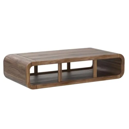 MODERN FURNITURE SHEESHAM Wood Center Coffee Table for Living Room Home with Storage | Tea Table Wooden | Center Table for Living Room - Natural Teak