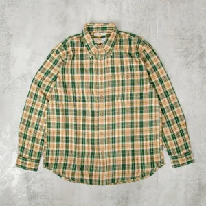 Nudie Julian Farmers Check Shirt - Racing Green