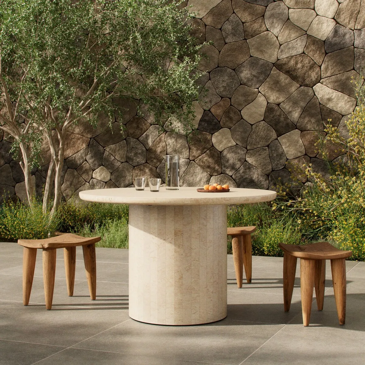 Oakland Outdoor Round Dining Table