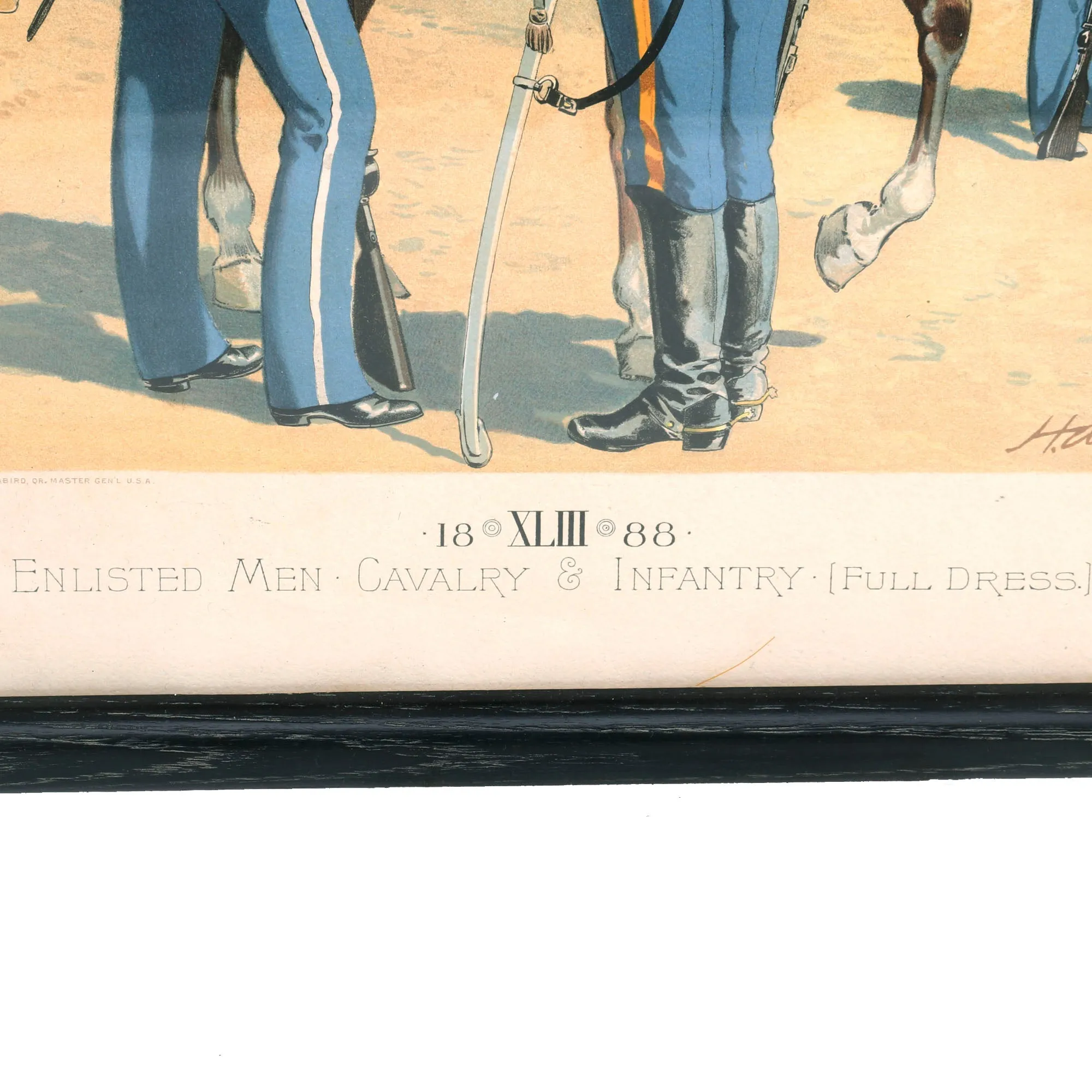 Original U.S. Indian Wars / Spanish-American War Cavalry Sergeant Uniform Set - Includes Blouse, Trousers, M1881 Blue Cloth Spike Helmet, Issued Horse Brush and Leg Gaitors