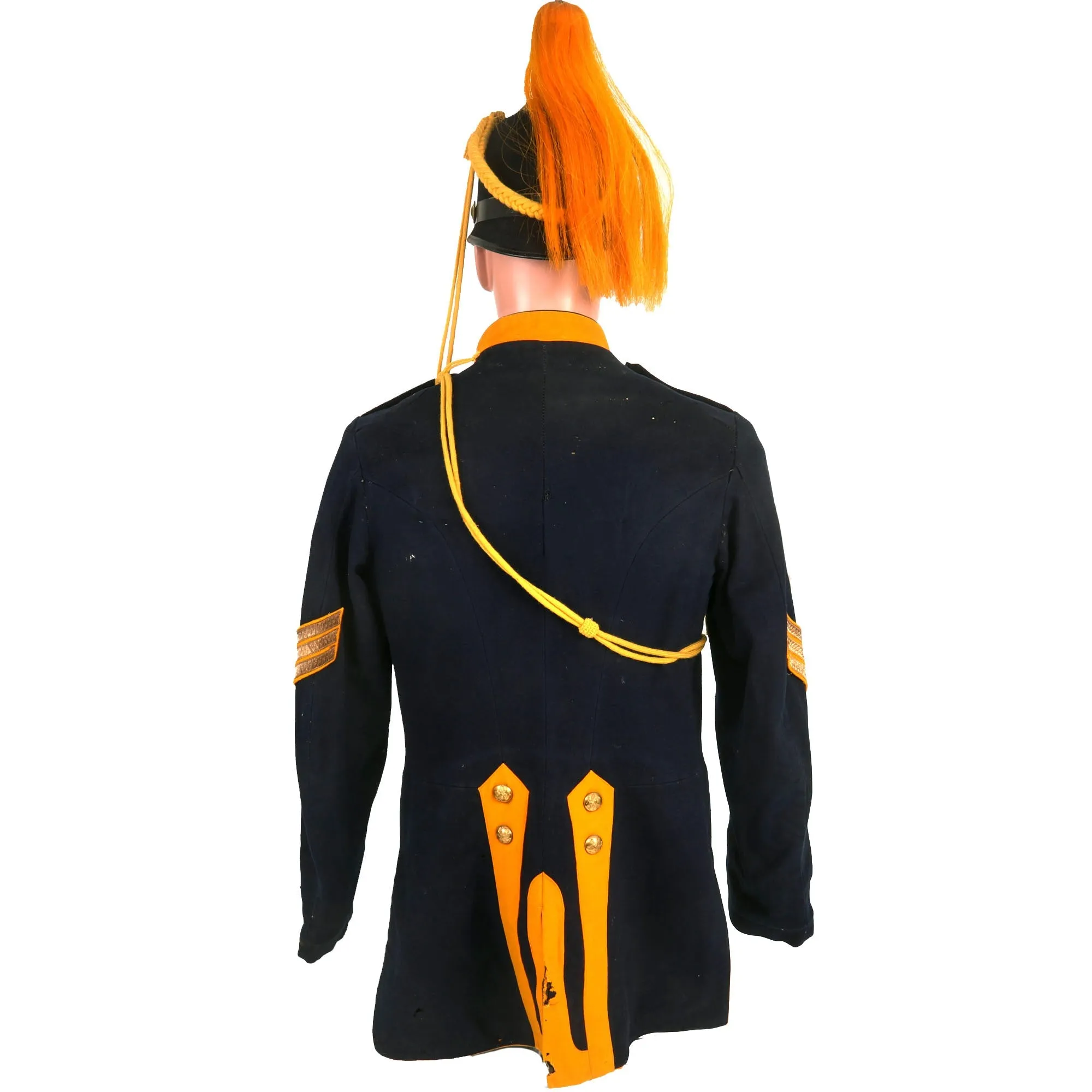 Original U.S. Indian Wars / Spanish-American War Cavalry Sergeant Uniform Set - Includes Blouse, Trousers, M1881 Blue Cloth Spike Helmet, Issued Horse Brush and Leg Gaitors