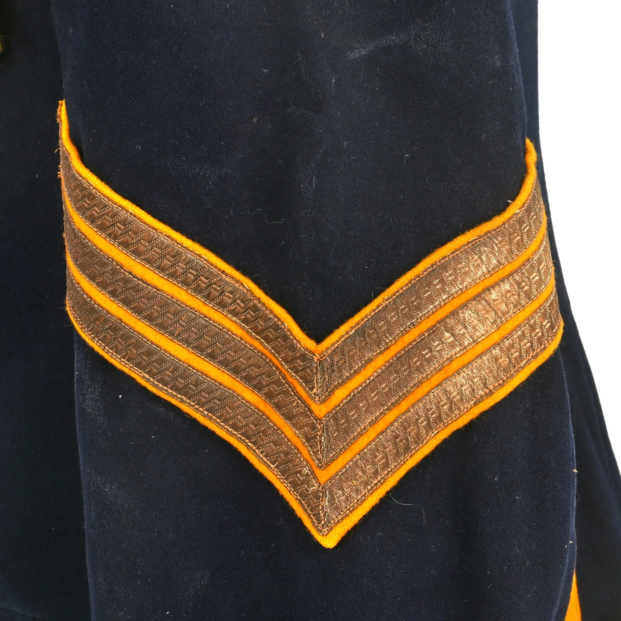 Original U.S. Indian Wars / Spanish-American War Cavalry Sergeant Uniform Set - Includes Blouse, Trousers, M1881 Blue Cloth Spike Helmet, Issued Horse Brush and Leg Gaitors