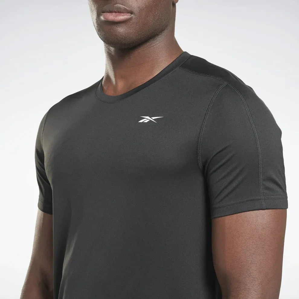 REEBOK MEN'S TRAINING TECH BLACK TEE