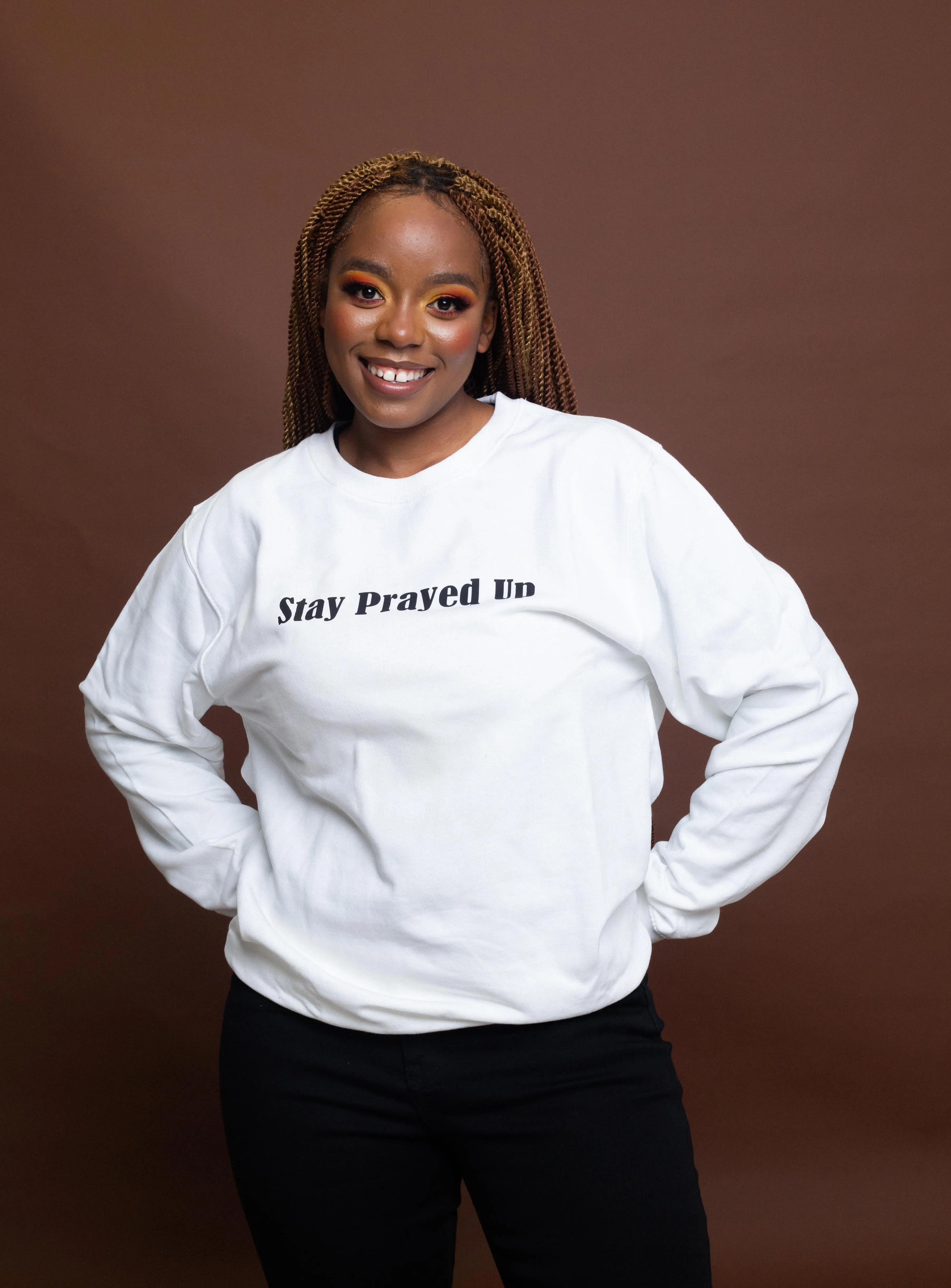 STAY PRAYED UP  Sweatshirt (white)