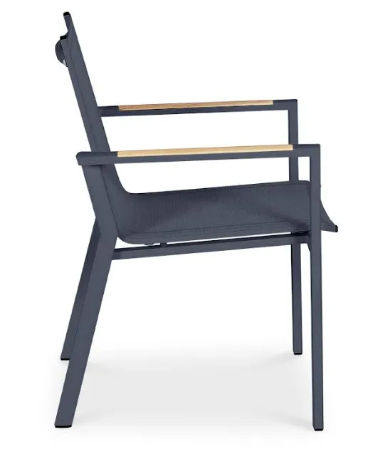 Studio Stacking Outdoor Dining Chair, Black