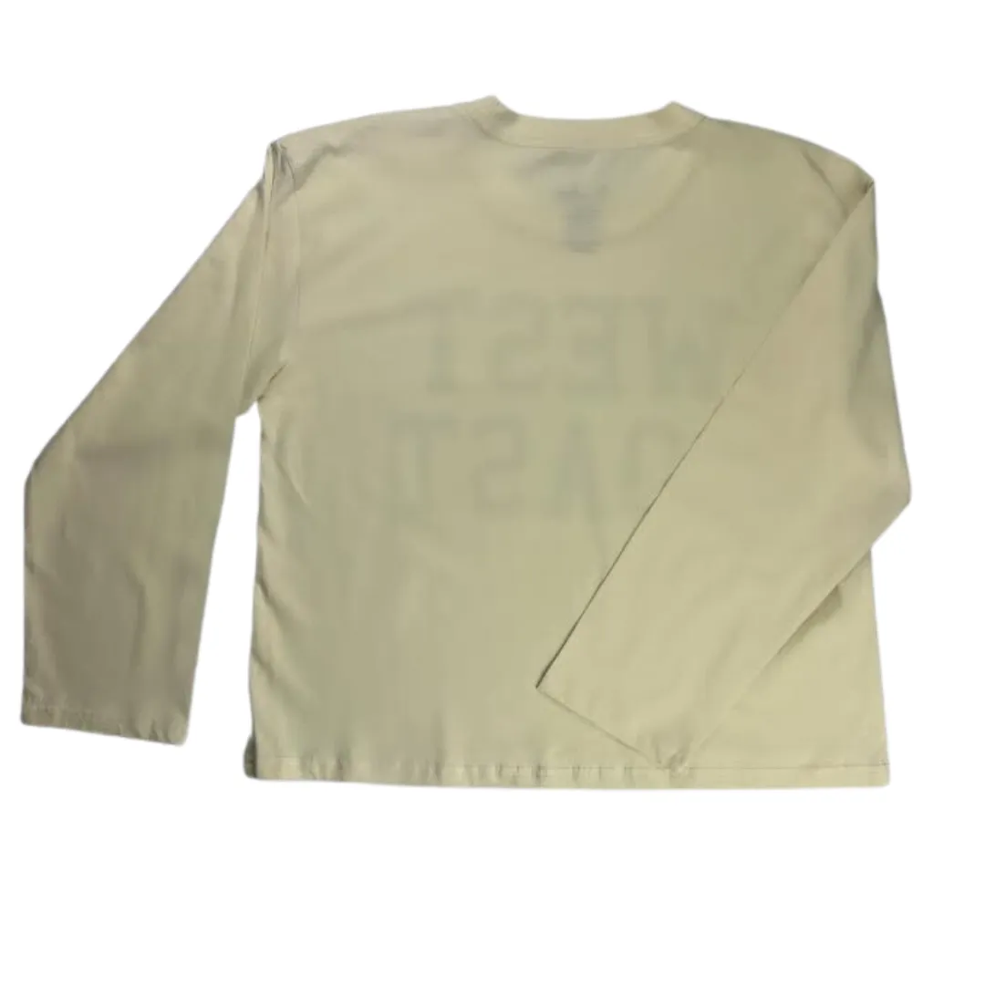 Sun Diego Long Sleeve West Coast Crop Tee  - Buttergreen