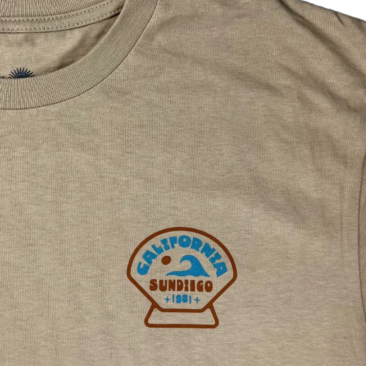 SunDiego CALIFORNIA WAVE T-Shirt - Sand