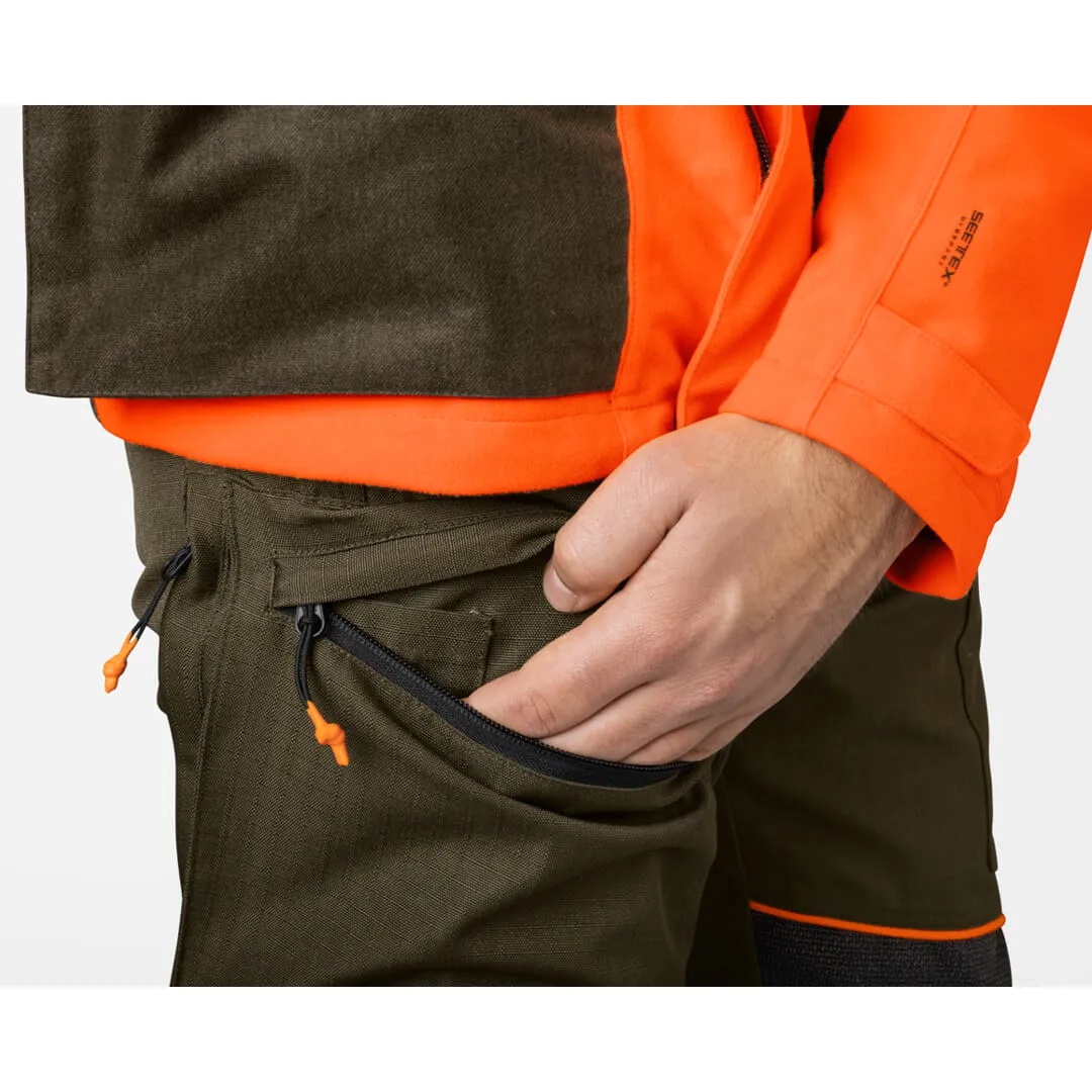 Venture Trousers - Pine Green/Hi-Vis Orange by Seeland