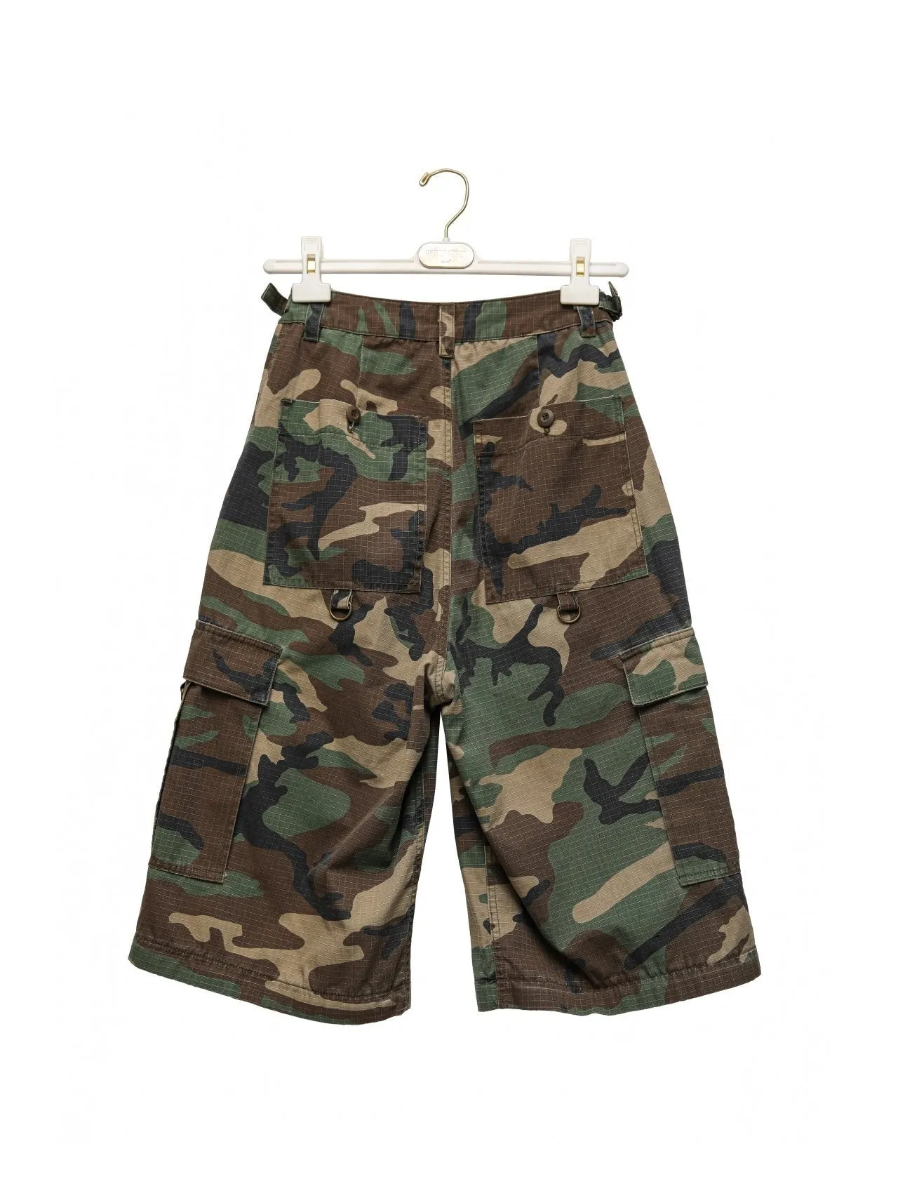 WASHED CAMOUFLAGE CARGO TROUSERS