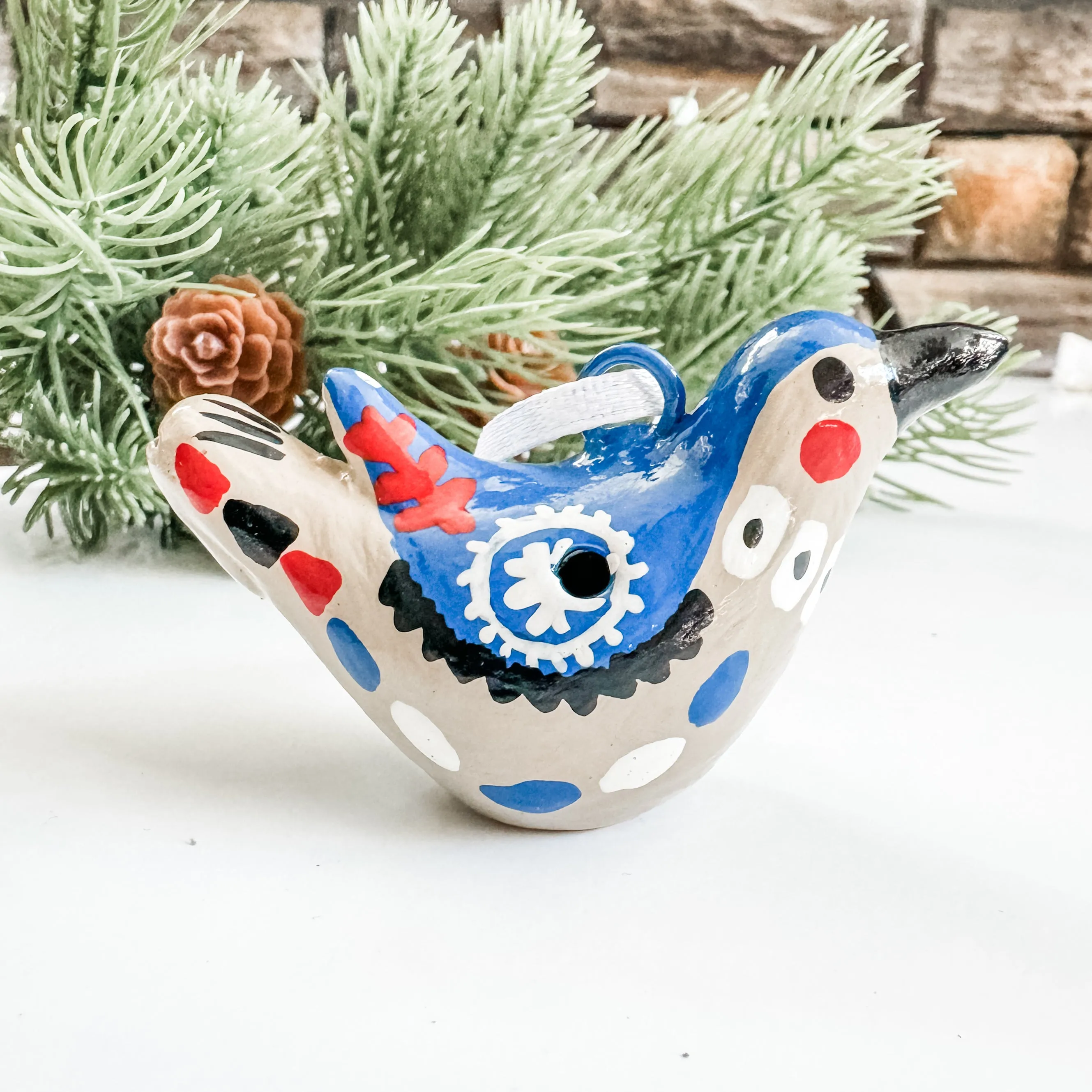 Whimsical Bird Whistle Ornament