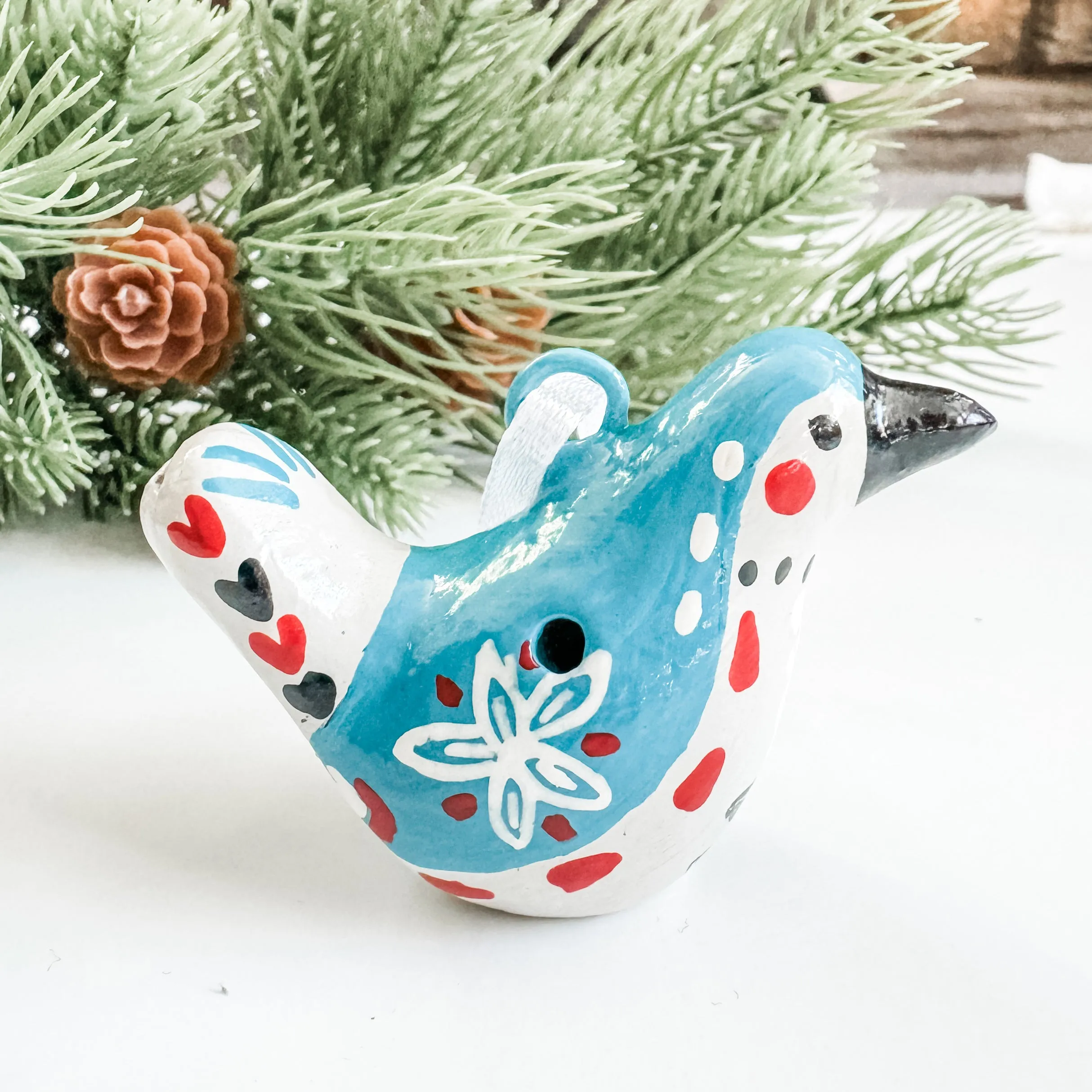 Whimsical Bird Whistle Ornament